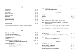 Speisekarte Gasthaus Canow 